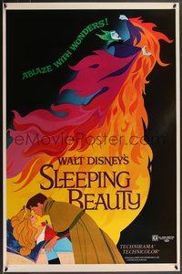 7g0489 SLEEPING BEAUTY 1sh R1979 Disney cartoon classic, great image of the three fairy godmothers!