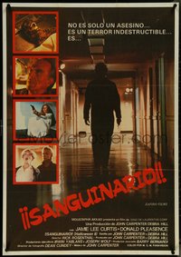 7g0103 HALLOWEEN II Spanish 1983 completely different image of Michael Myers in hospital, rare!