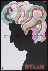 7g0143 DYLAN 22x33 music poster 1967 colorful silhouette art of Bob by Milton Glaser!