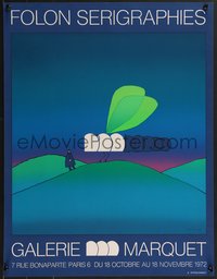 7g0175 FOLON SERIGRAPHIES GALERIE MARQUET 20x26 French museum/art exhibition 1972 Folon, ultra rare!