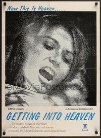 7g0236 GETTING INTO HEAVEN 22x30 special poster 1970 great image of sexy naked Uschi Digard!