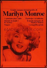 7g0099 GRANDE RASSEGNA CINEMATOGRAFICA DI MARILYN MONROE 27x39 Ital. film festival 1970s ultra rare!