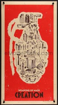 7g0744 JUSTIN KAMERER signed #82/150 13x24 art print 2011 Weapons of Mass Creation: Cooking; regular!