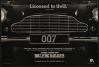 7g0771 LIVING DAYLIGHTS 12x18 special poster 1986 great image of classic Aston Martin car grill!