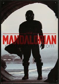 7g0772 MANDALORIAN 13x19 special poster 2019 Disney+, Din Djarin standing at entrance, ultra rare!