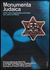 7g0014 MONUMENTA JUDAICA 33x47 German museum/art exhibition 1963 Star of David relic, ultra rare!