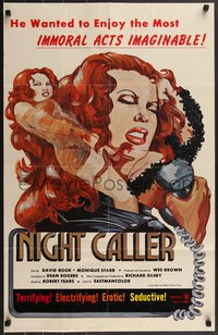 7g0241 NIGHT CALLER 22x35 special poster 1975 he wanted to enjoy the most immoral acts imaginable!