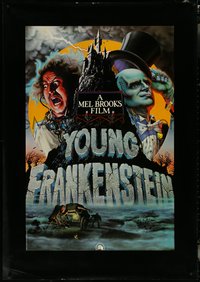 7g0015 YOUNG FRANKENSTEIN 35x49 special poster 1974 Mel Brooks, Wilder, Boyle, Feldman, Alvin art!