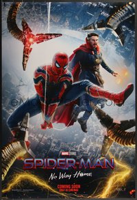 7g0499 SPIDER-MAN: NO WAY HOME int'l teaser DS 1sh 2021 great action image w/ Tom Holland in title role!