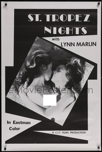 7g0075 ST. TROPEZ NIGHTS 1sh 1970s great image of two naked women kissing, sexy and rare!