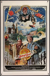 7g0504 STRANGE BREW int'l 1sh 1983 art of hosers Rick Moranis & Dave Thomas with beer by John Solie!