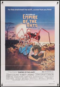 7g0059 EMPIRE OF THE ANTS half subway 1977 H.G. Wells, Drew Struzan art of monster attacking, rare!