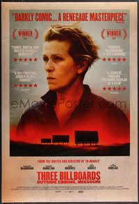 7g0519 THREE BILLBOARDS OUTSIDE EBBING, MISSOURI int'l DS 1sh 2017 Best Actress McDormand!