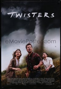 7g0528 TWISTERS DS 1sh 2024 tornado thriller remake starring O'Brian & Glen Powell, survive, rare!