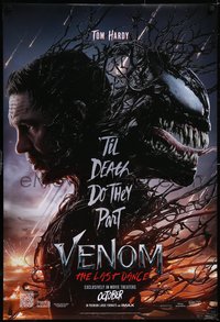 7g0533 VENOM: THE LAST DANCE teaser DS 1sh 2024 Marvel, Tom Hardy in the title role, ultra rare!