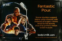 7g0047 FANTASTIC FOUR: RISE OF THE SILVER SURFER vinyl banner 2007 Pour, Got Milk?, ultra rare!