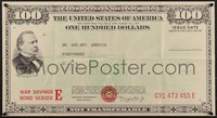 7g0810 WAR SAVINGS BOND SERIES E 14x26 WWII war poster 1944 Grover Cleveland, rare!