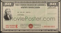 7g0811 WAR SAVINGS BOND SERIES E 14x26 WWII war poster 1944 Thomas Jefferson, ultra rare!