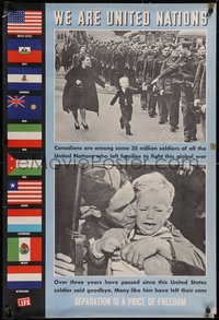 7g0120 WE ARE UNITED NATIONS #7 27x39 WWII war poster 1944 photographs taken from Life magazine!