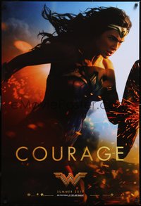 7g0546 WONDER WOMAN teaser DS 1sh 2017 sexiest Gal Gadot in title role/Diana Prince, Courage!