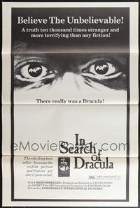 7h0372 LOT OF 15 FORMERLY TRI-FOLDED SINGLE-SIDED 27X41 IN SEARCH OF DRACULA ONE-SHEETS 1975 cool!