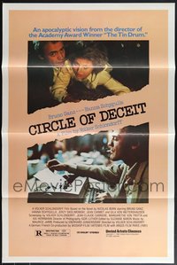 7h0375 LOT OF 15 FORMERLY TRI-FOLDED SINGLE-SIDED 27X41 CIRCLE OF DECEIT ONE-SHEETS 1981 Bruno Ganz