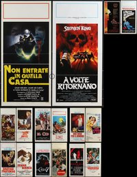 7h0878 LOT OF 16 FORMERLY FOLDED ITALIAN LOCANDINAS 1960s-1990s a variety of cool movie images!