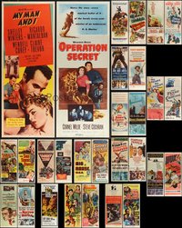 7h0806 LOT OF 29 FORMERLY FOLDED INSERTS 1950s-1970s great images from a variety of movies!