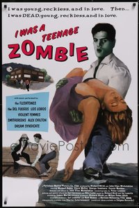 7h0472 LOT OF 9 UNFOLDED SINGLE-SIDED 27X41 I WAS A TEENAGE ZOMBIE ONE-SHEETS 1987 dead & in love!