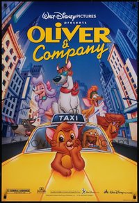 7h0365 LOT OF 15 UNFOLDED DOUBLE-SIDED OLIVER & COMPANY ONE-SHEETS 1988 Disney pets in New York!