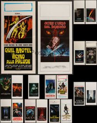 7h0857 LOT OF 25 FORMERLY FOLDED HORROR/SCI-FI ITALIAN LOCANDINAS 1970s-2020s cool movie images!