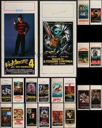 7h0863 LOT OF 22 MOSTLY FORMERLY FOLDED HORROR/SCI-FI ITALIAN LOCANDINAS 1970s-1990s cool images!