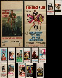 7h0869 LOT OF 21 FORMERLY FOLDED ITALIAN LOCANDINAS 1960s-1970s a variety of movie images!