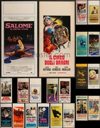 7h0856 LOT OF 25 FORMERLY FOLDED ITALIAN LOCANDINAS 1960s-1980s a variety of cool movie images!