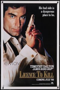 7h0654 LOT OF 4 UNFOLDED SINGLE-SIDED 27X41 LICENCE TO KILL C STYLE TEASER ONE-SHEETS 1989 Dalton