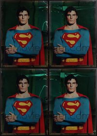 7h0738 LOT OF 4 UNFOLDED SUPERMAN 21X30 FOIL COSTUME STYLE COMMERCIAL POSTERS 1978 Christopher Reeve