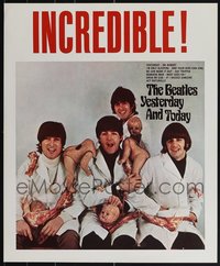 7h0737 LOT OF 6 UNFOLDED BEATLES 18X22 YESTERDAY & TODAY STYLE COMMERCIAL POSTERS 1980s butcher!