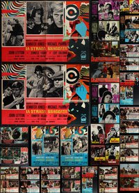 7h0763 LOT OF 67 FORMERLY FOLDED ITALIAN 19X27 PHOTOBUSTAS 1960s-1970s a variety of movie scenes!