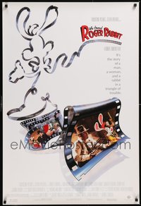 7h0649 LOT OF 4 UNFOLDED SINGLE-SIDED WHO FRAMED ROGER RABBIT ONE-SHEETS 1988 Zemeckis, Hoskins