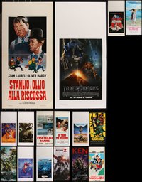 7h0875 LOT OF 16 MOSTLY UNFOLDED ITALIAN LOCANDINAS 1970s-2010s a variety of cool movie images!