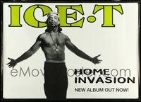 7h0001 LOT OF 11 UNFOLDED ICE-T HOME INVASION 52x59 MUSIC POSTERS 1993 barechested rapper!