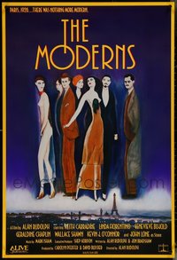 7h0477 LOT OF 9 UNFOLDED SINGLE-SIDED 27X40 MODERNS ONE-SHEETS 1988 art by director Keith Carradine