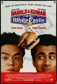 7h0255 LOT OF 24 UNFOLDED SINGLE-SIDED 27X40 HAROLD & KUMAR GO TO WHITE CASTLE ADVANCE ONE-SHEETS 2004