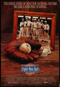 7h0558 LOT OF 6 UNFOLDED SINGLE-SIDED 27X40 EIGHT MEN OUT ONE-SHEETS 1988 John Cusack, baseball!