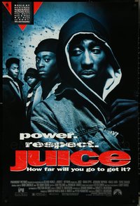 7h0658 LOT OF 4 UNFOLDED SINGLE-SIDED 27X40 JUICE ONE-SHEETS 1992 Tupac Shakur, Omar Epps