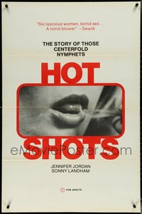 7h0310 LOT OF 20 FORMERLY TRI-FOLDED SINGLE-SIDED 27X41 HOT SHOTS ONE-SHEETS 1974 sexy close up!