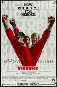 7h0025 LOT OF 7 UNFOLDED VICTORY HALF SUBWAY POSTERS 1981 Sylvester Stallone, Michael Caine, Pele!