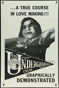 7h0262 LOT OF 24 FORMERLY TRI-FOLDED SINGLE-SIDED 27X41 UNDERGRADUATE WHITE TITLE STYLE ONE-SHEETS 1971 Ed Wood