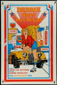 7h0718 LOT OF 3 FORMERLY TRI-FOLDED SINGLE-SIDED 27X41 DEBBIE DOES LAS VEGAS ONE-SHEETS 1982 sexy!