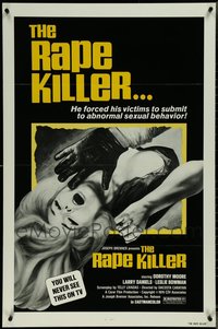 7h0641 LOT OF 5 FORMERLY TRI-FOLDED SINGLE-SIDED 27X41 RAPE KILLER ONE-SHEETS 1974 creepy!